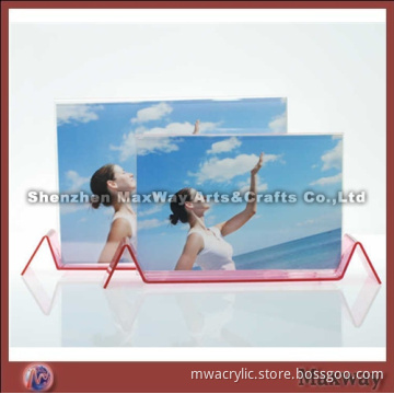 Equisite Rectangle Magnetic Counter Acrylic/Plexiglass Picture/Photo/Card Holder/Frame